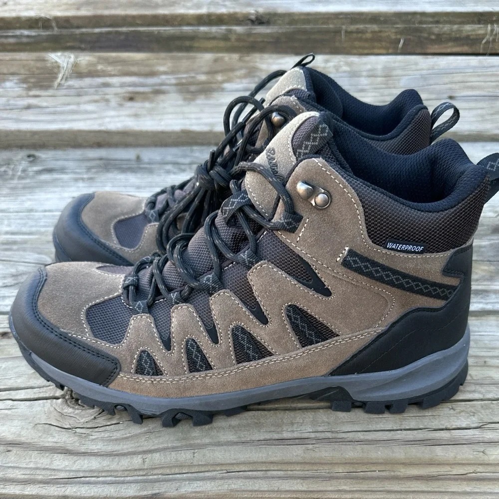 Eddie Bauer Ridgeline Waterproof Leather Hiking Boots Brown Men’s 12 NWOT